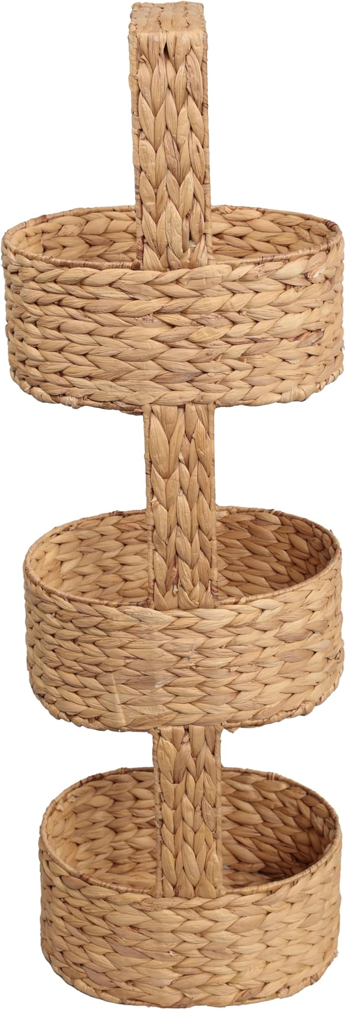 happimess Riverbend 3-Tier Water Hyacinth Storage Tower 35.5", Natural | - Image 7