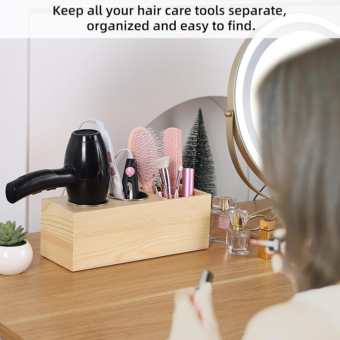 Hair Dryer Countertop Holder, Hair Tool Organizer Wall Mount, Blow Dryer Holder - Image 3