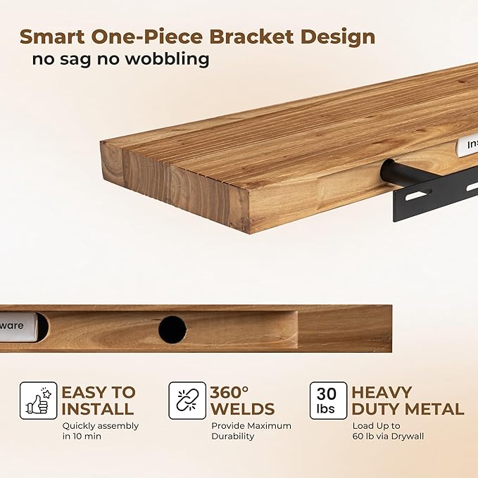 Axeman Floating Shelves for Wall - Image 4