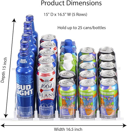 RULA Drink Organizer for Fridge, Self-Pushing Soda Can Dispenser for - Image 2