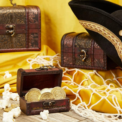 Juvale Wooden Treasure Chest Set - Image 6