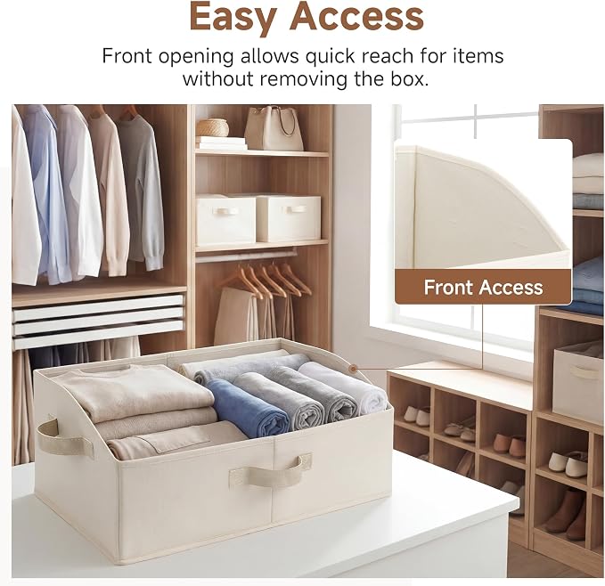StorageWorks Closet Storage Bins Trapezoid, Closet Organizer Bins, Shelf Baskets - Image 3