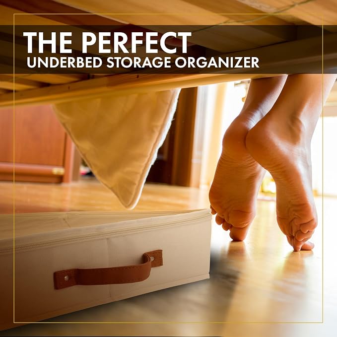 HOMELUX THEORY 2pc Low Profile Under Bed Storage Containers, Thin Under Couch - Image 9