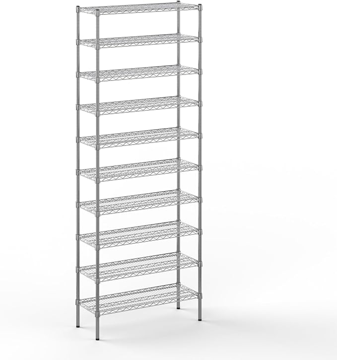 14" Deep x 36" Wide x 96" Height Wire Shelving Kit | 10-Tier | NSF Commercial by Regal+Altair