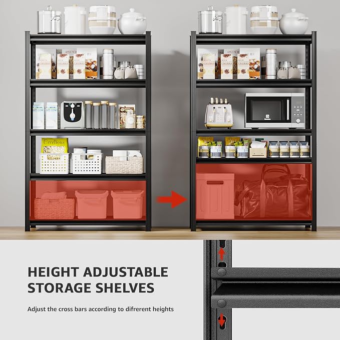 35" W Father&I Industrial Heavy-Dudy Garage Shelving Units/Systems: Metal 5-T - Image 5