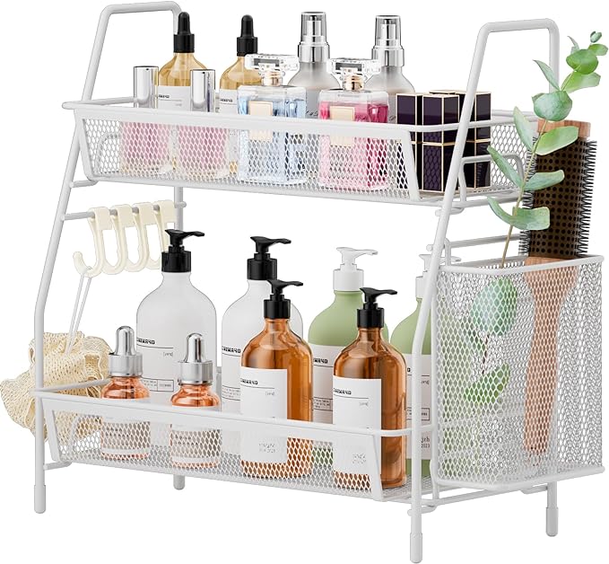VITVITI 2-Tier Bathroom Organizer Countertop, Metal Wire Mesh Bathroom Counter by VITVITI