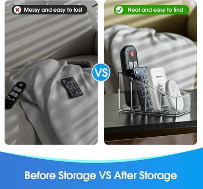 MaxGear Remote Control Holder Clear TV Remote control Storage Organizer Small - Image 5