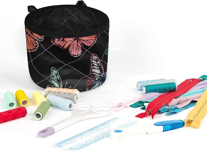Butterfly Sewing Machine Mat Sewing Machine Carrying Pad Thread Holder Foldable - Image 2