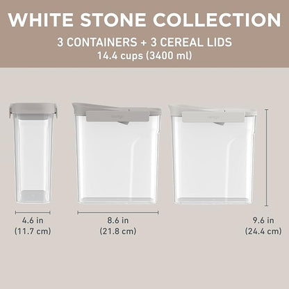 Bentgo Pantry - 6-Piece Airtight Cereal Containers, Easy Push & Pour Lid - Image 6