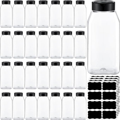Mifoci 28 Pack 16 oz Plastic Spice Jars by Mifoci