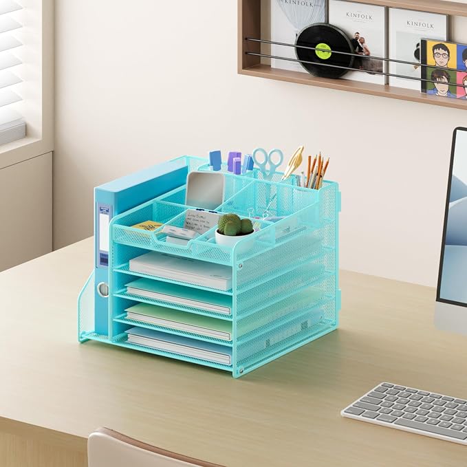 Lavatino 5-Tier Metal Mesh Desk Organizer - Image 5