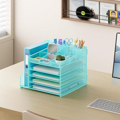 Lavatino 5-Tier Metal Mesh Desk Organizer - Image 5