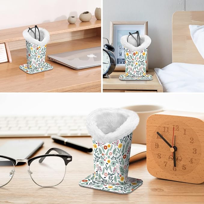 Fintie Plush Lined Eyeglasses Holder, Glasses Stand Case, Anti-scratch Glasses - Image 5