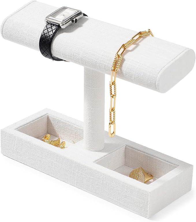 Oirlv Linen T-Bar Watch Display Stand Jewelry Display Props Jewelry Organizer - Image 9
