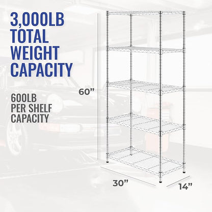 SafeRacks - NSF Certified Storage Shelves, Heavy Duty Steel Wire Unit - Image 2
