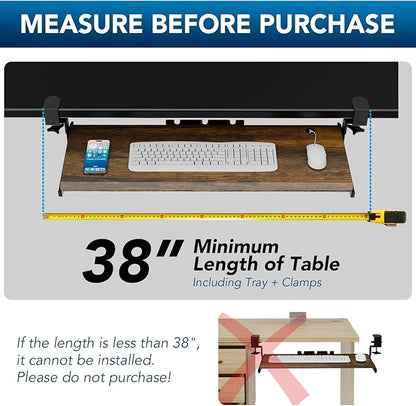 AX WABER Keyboard Tray Under Desk Pull Out - Image 5