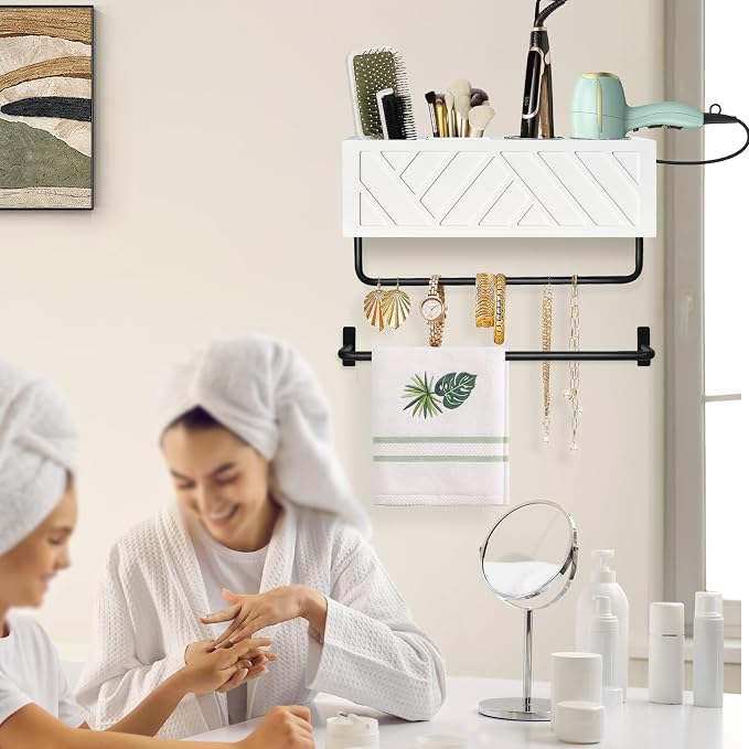 Hair Tool Organizer Wall Mount, Hair Dryer Holder - Image 2