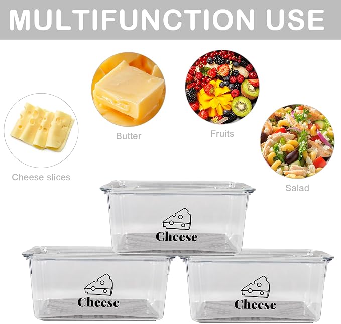 Cheese Holder Food Storage, Airtight Cheese Storage Box - Image 2