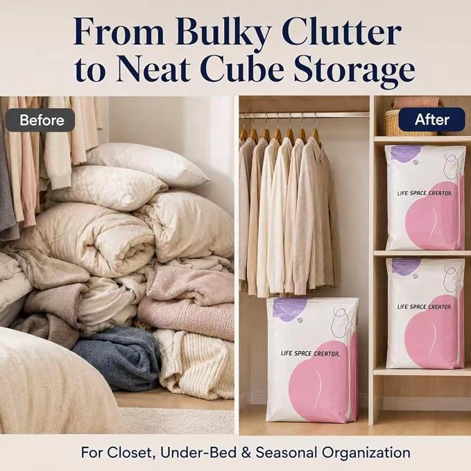 3 Pack No Pump Vacuum Storage Bags, 23.6 x 12.6 x 39.4 in | Large capacity - Image 6