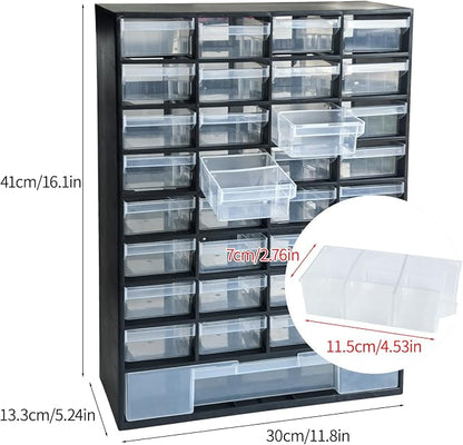 33 Drawer Plastic Small Parts Organizer, Storage Bin - Image 2