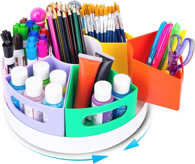 Art Supply Organizer, Extra Large 360° Pencil Caddy by CraftGenesTools