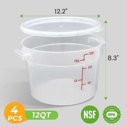 4 Pack Round Food Storage Containers - Image 2