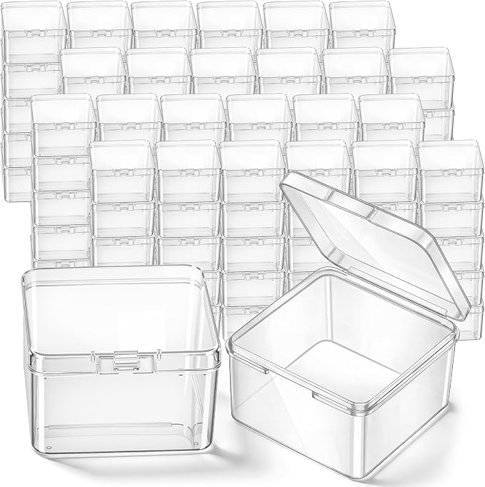 Jetec 120 Pieces Mini Plastic Clear Beads Storage Containers Box by Jetec
