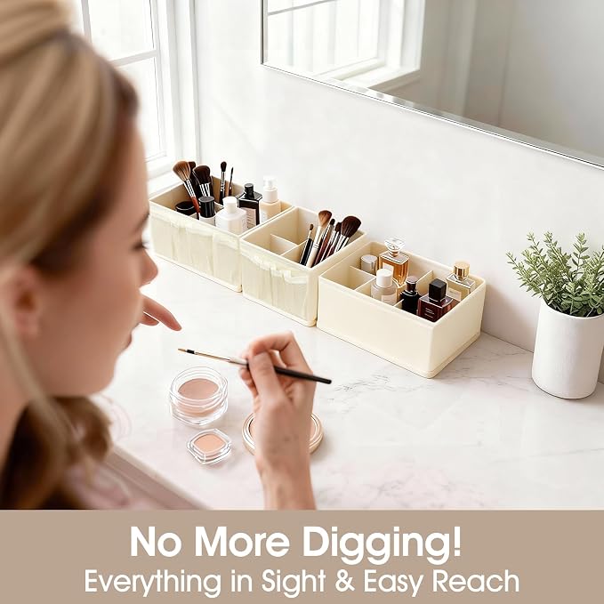 Cosmetic Storage Bins Makeup Organizer, Adjustable Multifunction Storage Box - Image 6
