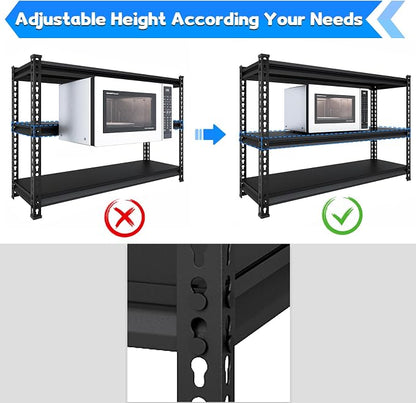 48" W Garage Shelving Heavy Duty, 1500LBS Loads Adjustable Garage Storage - Image 7