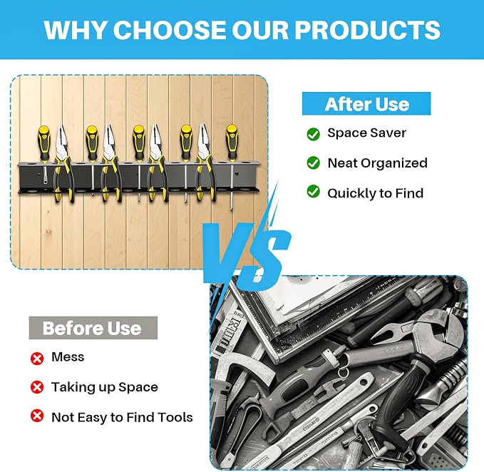 TSUMAZRURE Screwdriver Wall Rack, Screw Driver Holder and Screwdriver Rack - Image 4