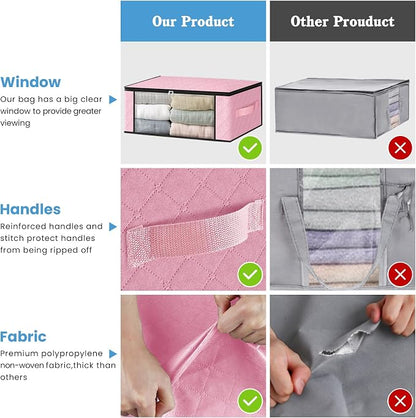 HomeHacks Storage 6-Pack Clothes Organizer Storage Bags Foldable Storage Box - Image 5