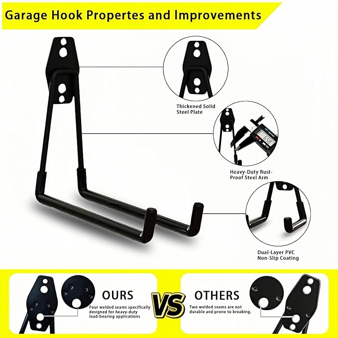 4 Pack Garage Hooks Heavy Duty - Image 3
