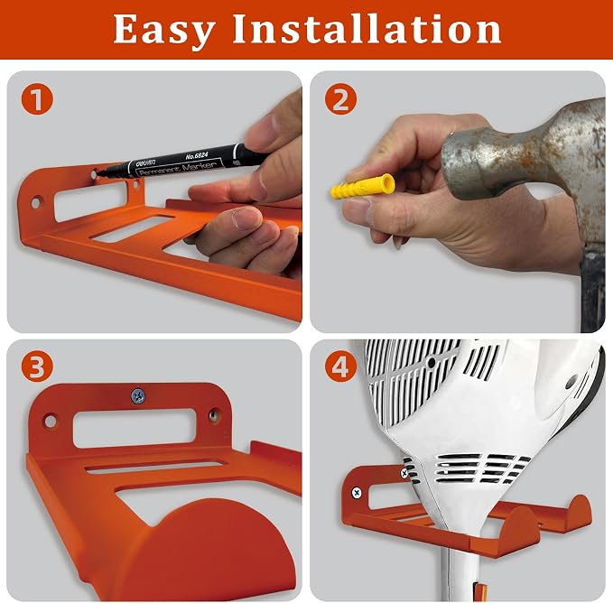 Weed Eater Hanger -1 Pack Heavy Duty Trimmer Rack Wall Mount - Image 4
