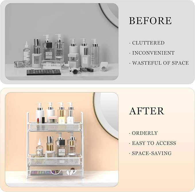 LEMIKKLE 2-Tier Bathroom Counter Organizer - Image 4