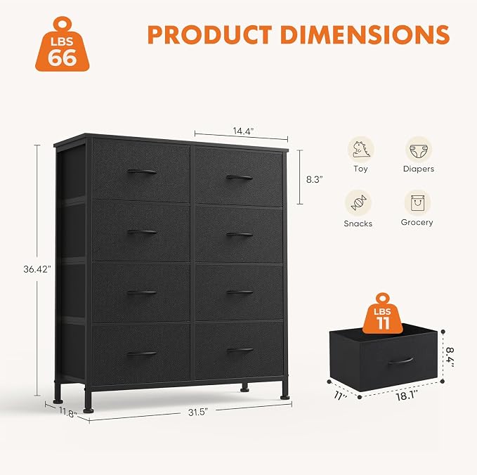 Sweetcrispy 8 Drawer Dresser - Image 3