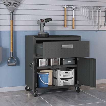Manhattan Comfort Fortress Storage Units, Charcoal Gray - Image 4