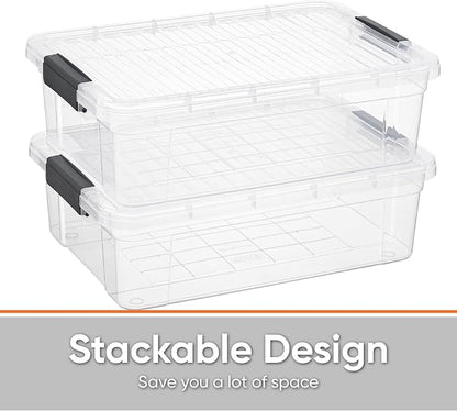 Superio Storage Bins with Lids, Stackable Totes, BPA Free, Odor Free, Organizer - Image 5