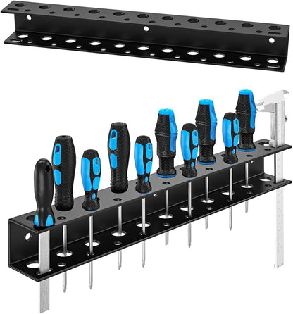 Screwdriver Organizer Wall Mount, Heavy Duty Metal Utility Storage Rack by Ouinis