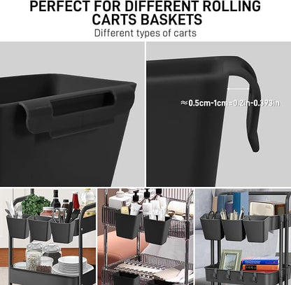 5 Pack Hanging Cup Holders, Space Saving Hanging Storage Basket Pencil Holder - Image 5
