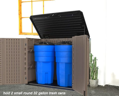 Horizontal Resin Storage Shed, 34 Horizontal Cu.ft Outdoor Storage Cabinet - Image 6