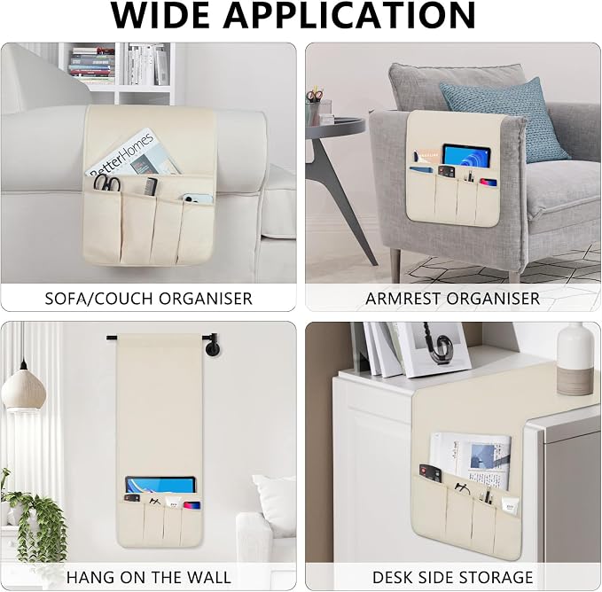TV Remote Control Holder Couch Caddy, Non-slip Bedside Caddy Organizer - Image 5