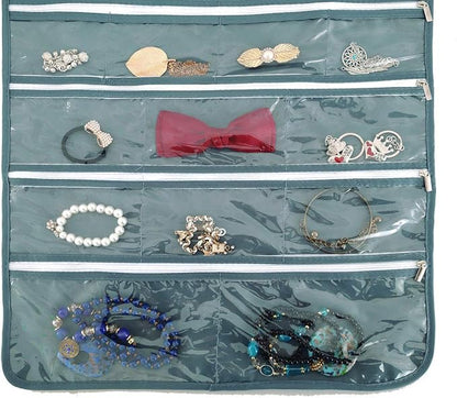BB Brotrade Hanging Jewelry Organizer, Accessories Organizer, 56 Zipper Pocket - Image 5