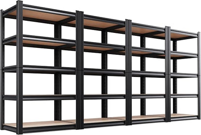 4 Pack Garage Shelving Heavy Duty Storage Shelves, Metal Adjustable Shelving by AOAORGG