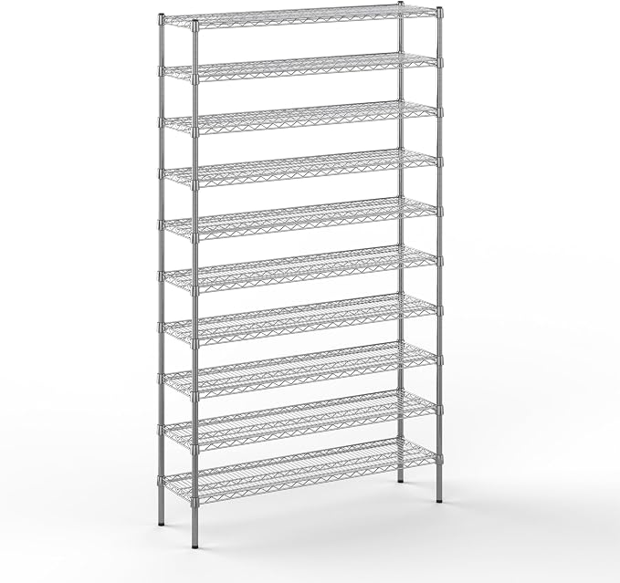 14" Deep x 48" Wide x 86" Height Wire Shelving Kit | 10-Tier | NSF Commercial by Regal+Altair