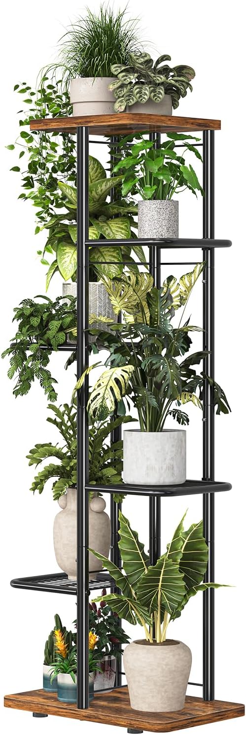 Simple Trending Plant Stand Indoor Outdoor, 6 Tier Plant Shelf, Tall Corner by SimpleTrending