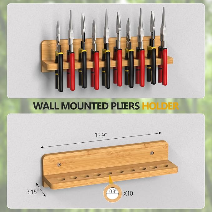 Wall Mounted Screwdriver Organizer, Hammer Rack and Pliers Holder - Image 5