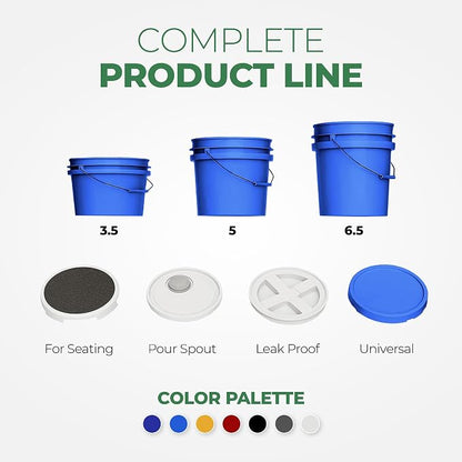 5-Gallon Blue Bucket Pail Container - Image 8