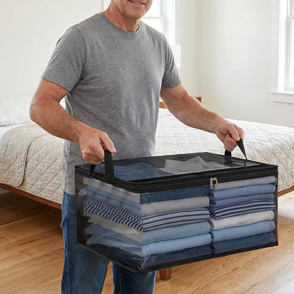 Fixwal Blanket Storage Bags 80L Large Clothes Storage Foldable Closet - Image 5