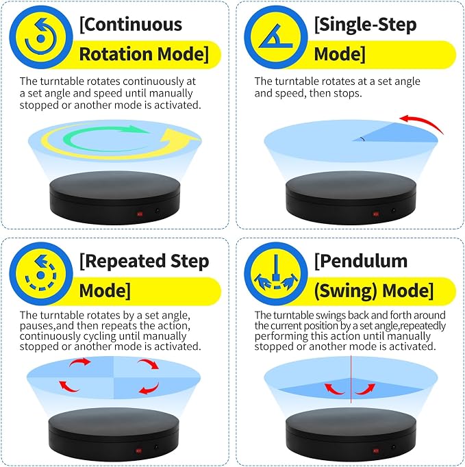 15.8In Remote Large Motorized electric turntable Rotating platform Photography - Image 3