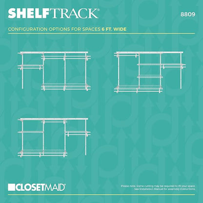 ClosetMaid ShelfTrack Wire Closet Organizer System, Adjustable from 5 to 8 Ft. - Image 5